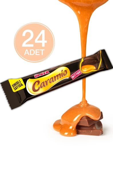 Ülker Caramio Bitter Çikolata 35 Gr 24'lü Paket