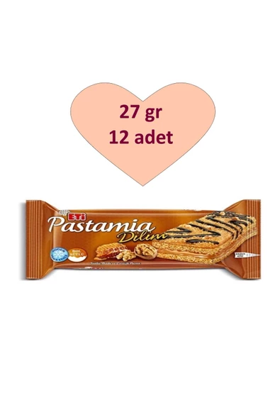Eti Pastamia Dilim Sütlü Ballı Cevizli Pasta 27.5 G * 12 Adet Soğuk Lezzet