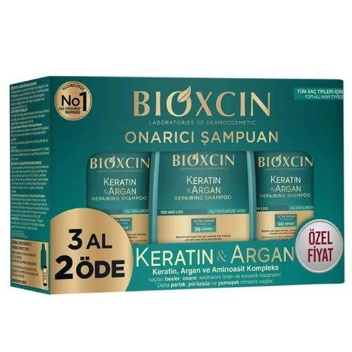 Bioxcin Keratin & Argan Onarıcı Bakım Şampuan 300 ml 3 Al 2 Öde ürün görseli 1