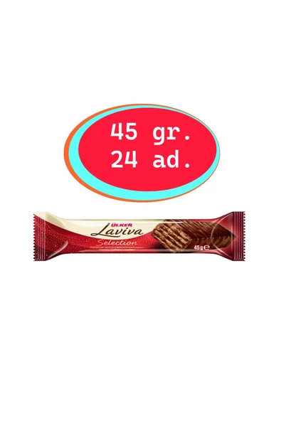 Ülker Laviva Selection Sütlü Çikolatalı Yeni Ürün 45 gr * 18adet