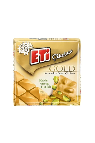 Eti Gold Antep Fıstıklı Karamelize Beyaz Çikolata 60 Gr X 6