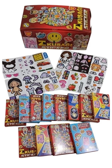 Toys Z Kuşağı Sticker  12 Adet mini Kutu