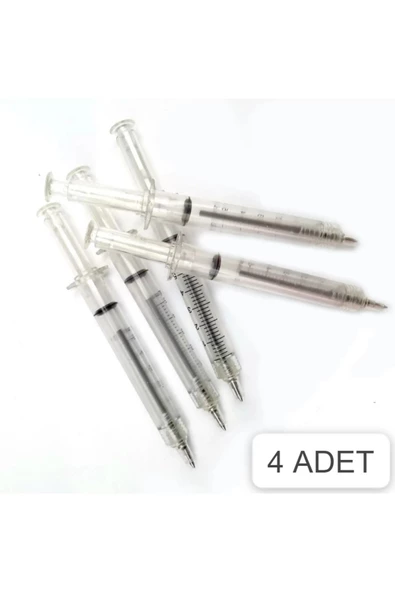 akdenizpos Art002 U01 Şırınga Şeklinde Tükenmez Kalem Syringe Pen Bernami Yeni