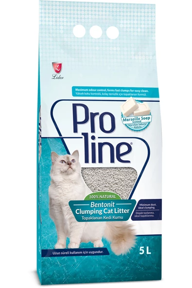 Pro Line Marsilya Sabunu Kokulu Bentonit Kedi Kumu 5 Lt
