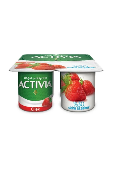 Danone Activia Probiyotikli Yoğurt Çilek Keten Tohumu 100 gr