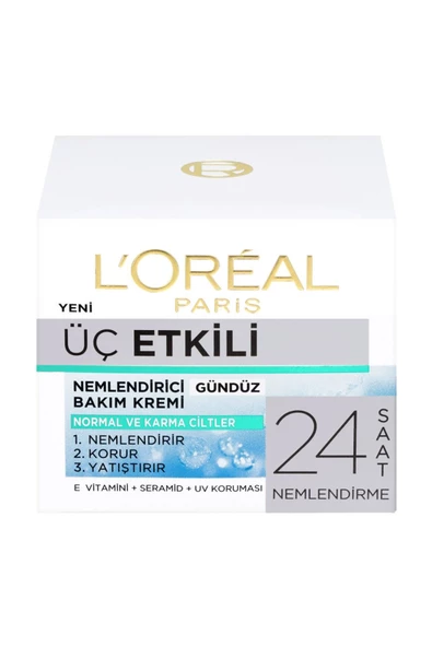 L'Oreal Paris L'oreal 3 Etkili Bakım Kremi Normal Ve Karma Ciltler İçin 50 Ml