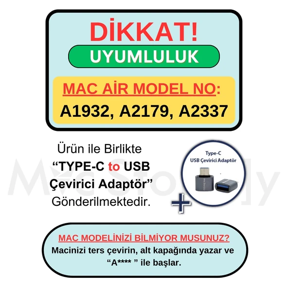 Macbook Air M1 Kılıf 13inç Simli G1505 (TouchID'li M1 Air) A2337 A2179 A1932 ile Uyumlu - 2