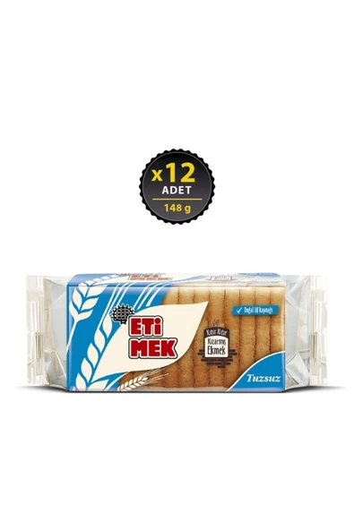 Eti Tuzsuz Etimek Kızarmış Ekmek 148 g x 12 Adet