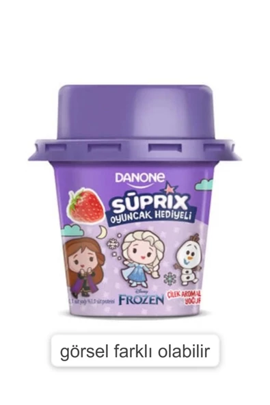 Danone Süprix Frozen Oyuncak Hediyeli Çilek Aromalı Yoğurt 90 Gr ( 2 ADET )