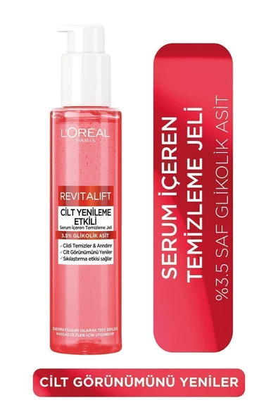 L'Oreal Paris Revitalift Cilt Yenileme Etkili Temizleme Jeli 150 Ml- Glikolik Asit