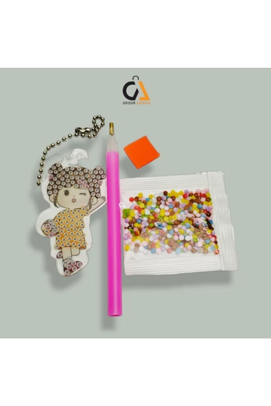 BURCU özel kalemi ile tek tek yapıştırmalı puzzle eğitici eğlenceli sticker giydirmeli etiket 2 paket