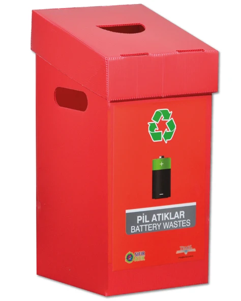 Geri Dönüşüm Kutusu Pil Atık Kutusu - 2