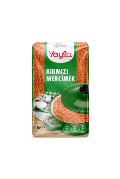 Yayla Kırmızı Mercimek 1 Kg ( 4 Adet )