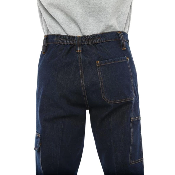 Şensel, Reflektörlü Kışlık Kot İş Pantolonu, Lacivert -82E445- - 6