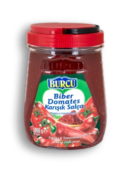 Burcum Burcu Cam Biber Domates Salçası 1500 gr
