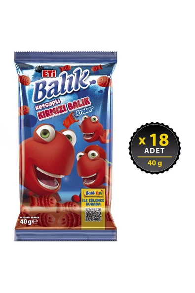 Eti Kırmızı Balık Kraker 40 g x 18 Adet