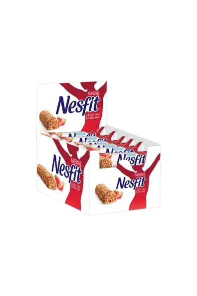 Nesfit Nestlé Çilekli Tam Tahıllı Bar 16x23,5g