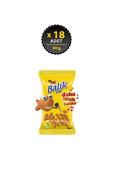 Eti Mini Mısırlı Balık Kraker 40 g x 18 Adet