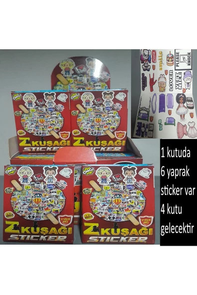 MyClean yeni nesil z kuşağı sticker etiket lol resim 4 mini kutu