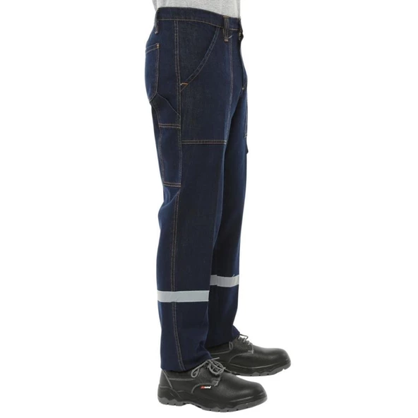 Şensel, Reflektörlü Kışlık Kot İş Pantolonu, Lacivert -82E445- - 3