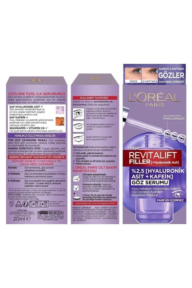 L'Oreal Paris Revitalift Filler Göz Serumu 20 ml - 2