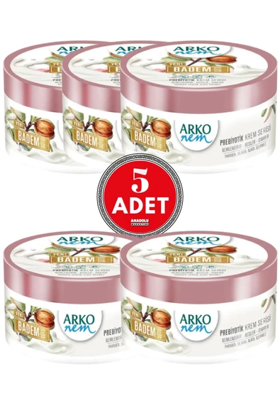 ARKO Nem Prebiyotik Badem Sütü Krem 250 ml 5 Adet