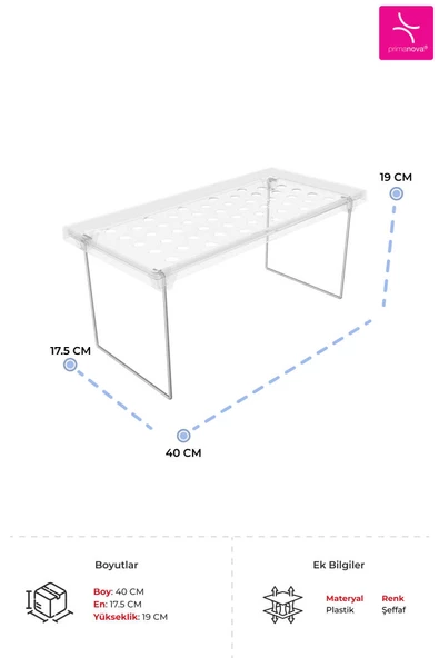 Prima Nova Fiona Ara Raf Düzenleyici - Şeffaf ürün görseli