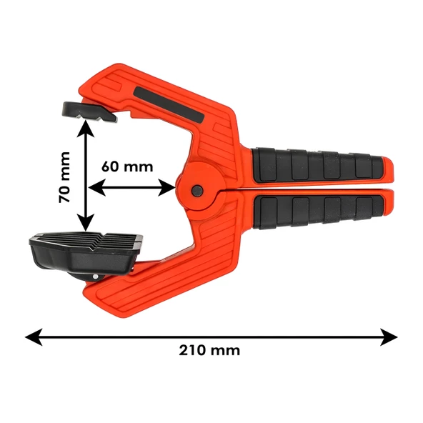 Su terazili Yaylı Kıskaç Kırmızı Mandal El Tip İşkence Mengene Klips Hobi 70 mm - 2