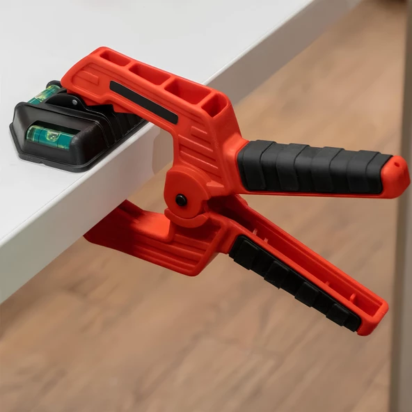 Su terazili Yaylı Kıskaç Kırmızı Mandal El Tip İşkence Mengene Klips Hobi 70 mm - 4