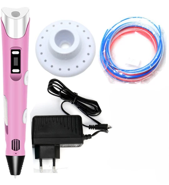 QASUL 3D Kalem Çocuklar Yaratıcı 3d Çizim Baskı Kalem Pla Filament Çocuk Oyuncakları Pembe - 6