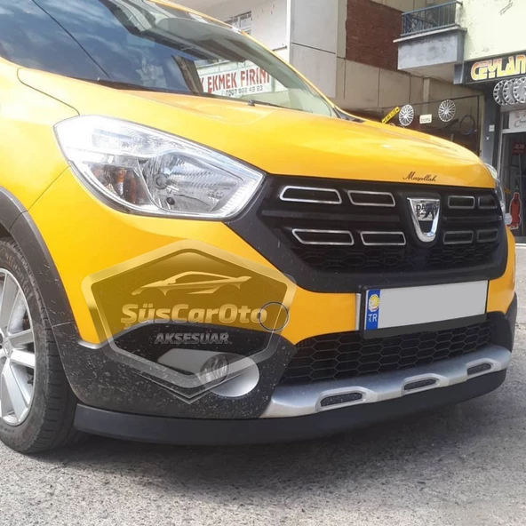 Dacia Lodgy 2012-2022 Uyumlu Üniversal Astra H lip Esnek Ön Lip 2 Parça Tampon Altı Dil Karlık Ön Ek - 4