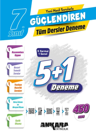 ANKARA YAYINCILIK 7. Sınıf Güçlendiren Tüm Dersler Denemeler