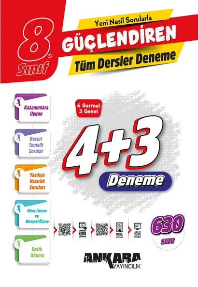 ANKARA YAYINCILIK  8. Sınıf Güçlendiren Tüm Dersler Denemeler