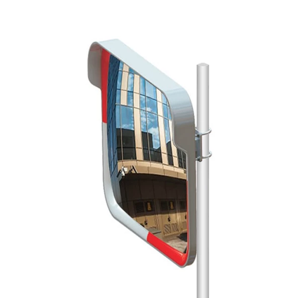 Bombeli Güvenlik Aynası Otopark Aynası Akrilik Trafik Aynası Ankara 40x60 cm ve 2.5m Ayna Direği