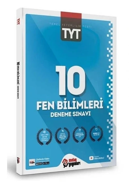 TYT Fen Bilimleri 10 Deneme Metin Yayınları