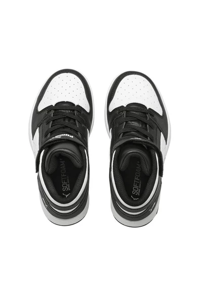 Puma Rebound Layup SL V PS 370488 01 Çocuk Sneaker Ayakkabı Siyah Beyaz 28-35 - 3