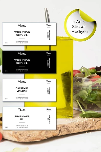 Perotti molivet 2 li gold cam yağlık 500 ml cam yağdanlık - sirkelik - sosluk - Resim 5