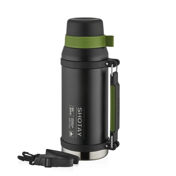 Shotay Camper Large Çelik Termos Unisex  Matara 2000 Ml. SHT-ST-8217-3