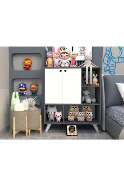KONAK EV EŞYALARI Molto 2 Çok Amaçlı Dolap,%100 MDF,Çocuk Dolabı,Mutfak Dolabı,Banyo Dolabı