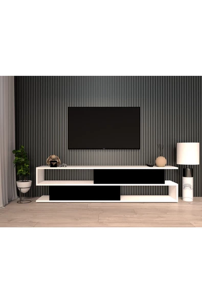 KONAK EV EŞYALARI Leone 1.kalite %100 Mdf Tv Ünitesi Tv Sehpası Tv Masası Tv Dolabı