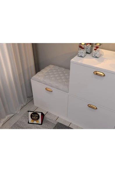 KONAK EV EŞYALARI Puflu Kahve Köşesi  %100 MDF, Çok Amaçlı Dolap,Mutfak Dolabı - Resim 4