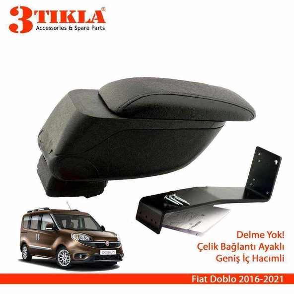 Fiat Doblo 2016-2021 Geniş Hacimli  Delmesiz Çelik Ayaklı  Kolçak Kol Dayama