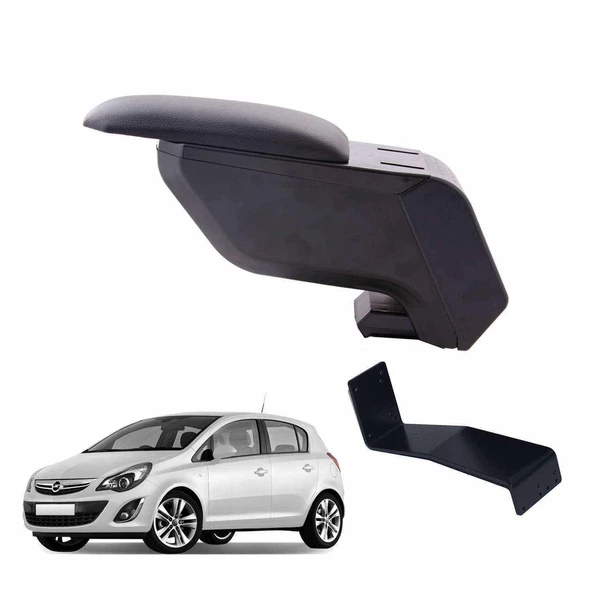 Opel Corsa D 2008 Delmesiz Çelik Ayaklı Siyah Kolçak Kol Dayama