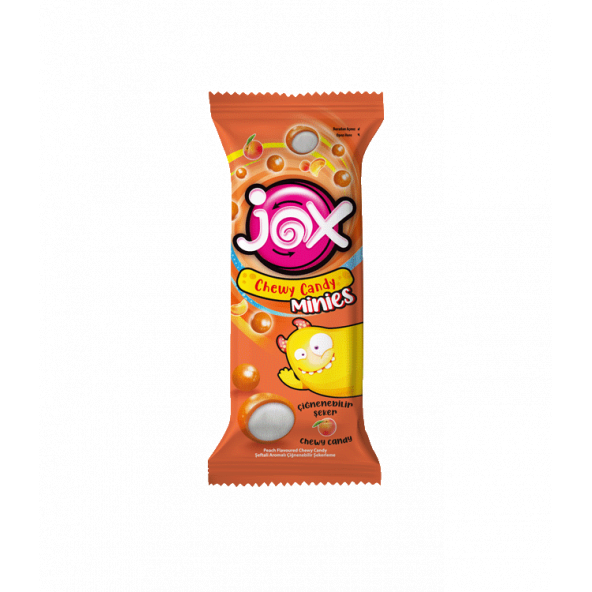 JOX MINIES ŞEFTALİ Şeftali Aromalı Çiğnenebilir Draje Şekerleme (10 gr x 24 adet) - 3
