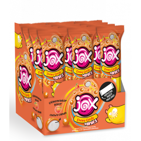 JOX MINIES ŞEFTALİ Şeftali Aromalı Çiğnenebilir Draje Şekerleme (10 gr x 24 adet) - 4