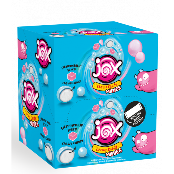 JOX MINIES BUBBLE GUM Bubble Gum Aromalı Çiğnenebilir Draje Şekerleme (10 gr x 24 adet) - 2