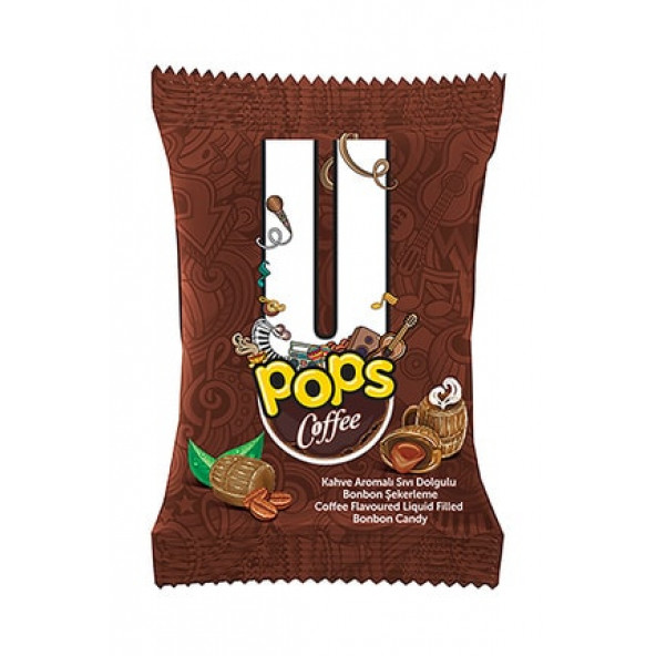 U POPS COFFEE Kahve Aromalı Sıvı Dolgulu Bonbon Şekerleme - 2