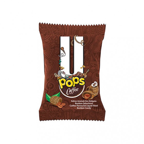 U POPS COFFEE Kahve Aromalı Sıvı Dolgulu Bonbon Şekerleme - 3