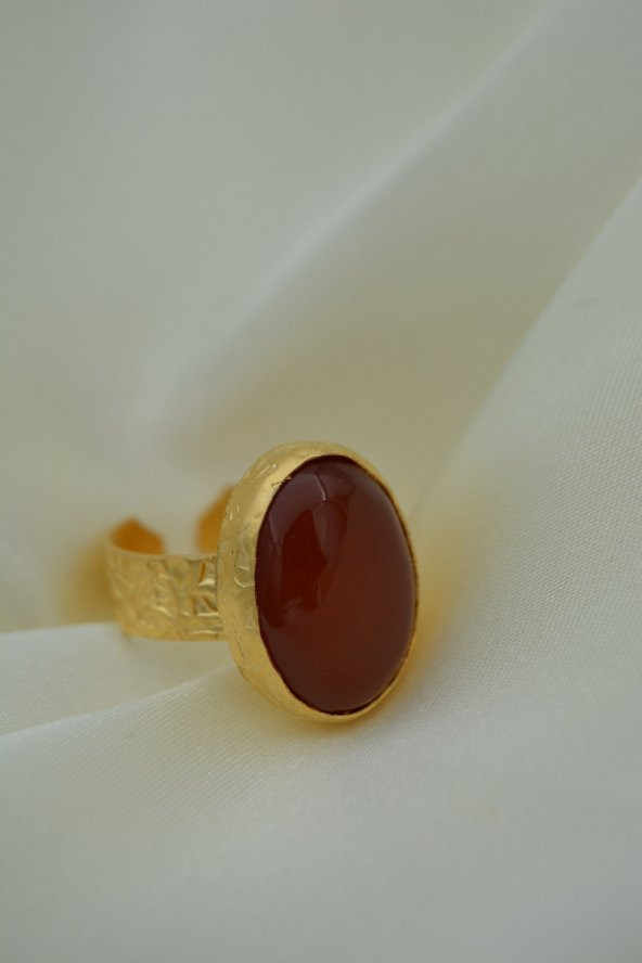 ALTIN KAPLAMA EL YAPIMI YÜZÜK ürün görseli