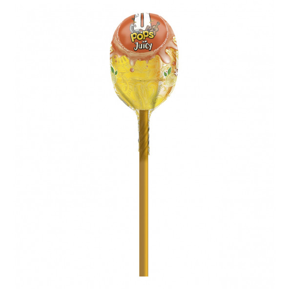 U POPS JUICY Meyve Sulu Limon-Ahududu, Limon-Elma, Limon-Şeftali Aromalı Lolipop (19 gr X 24 adet) - 5